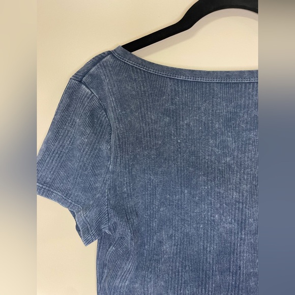 Aero Shrunken Tee Blue - Picture 3 of 4